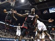 LeBron James and Dwyane Wade connecting on an alley-oop during their BIG 3 era
